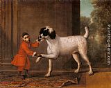 Favorite Canvas Paintings - A Favorite Poodle And Monkey Belonging To Thomas Osborne, The 4th Duke of Leeds